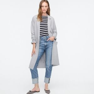 NWT J. Crew open front long wool sweater blazer / cardigan